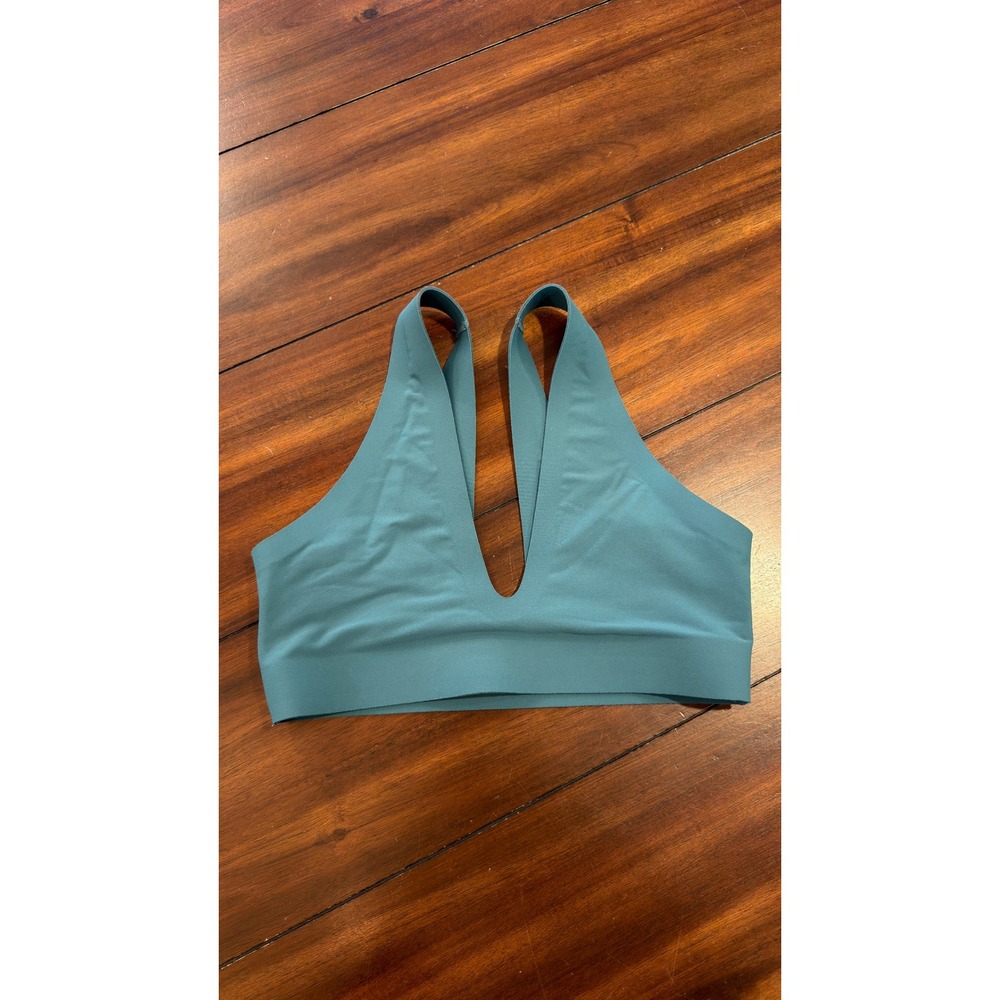 LSKD Bend & FLX Plunge Sports Bra Size Small Transformative Teal WBRA02061